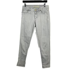 Michael Kors Izzy Skinny Jeans Silver Gray Casual Denim Pant - 2